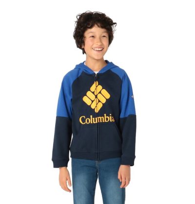 Columbia Branded French Terry Full Zip Hoodie Dječje Majica S Kapuljačom Tamnoplave Plave Hrvatska | 103543-ZHBA