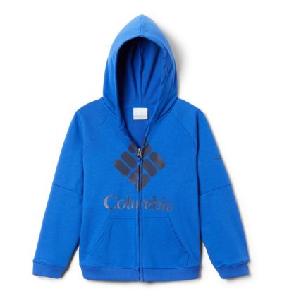 Columbia Branded French Terry Full Zip Hoodie Dječje Majica S Kapuljačom Plave Hrvatska | 174754-T1XY