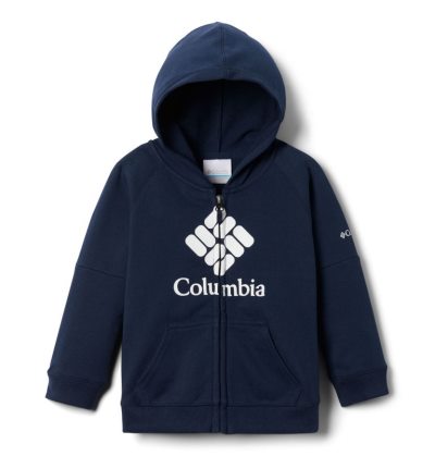 Columbia Branded French Terry Full Zip Hoodie Dječje Majica S Kapuljačom Tamnoplave Hrvatska | 190037-JGV0