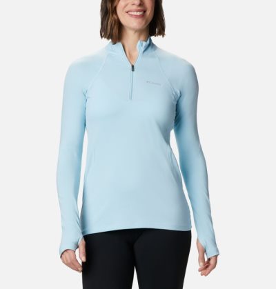 Columbia Midweight Stretch Baselayer Long Sleeve Half Zip Shirt Ženske Topi Plave Hrvatska | 137441-OWQ7