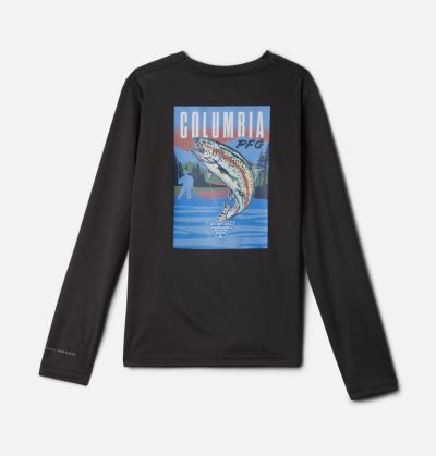 Columbia PFG Terminal Tackle Vintage Poster Long Sleeve Shirt Dječje Košulje Tamno Sive Hrvatska | 107212-HI14