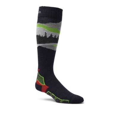 Columbia Ski Over-the-Calf NW MTN Range Medium Weight Socks Ženske Čarape Crne Visebojne Hrvatska | 179460-FUEO