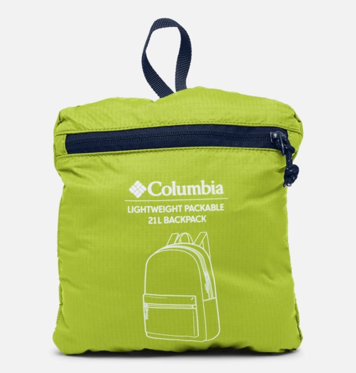 Columbia Lightweight Packable 21L Backpack Muške Ruksak Zelene Žute Hrvatska | 193771-5ZFU