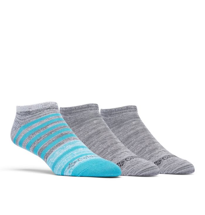 Columbia Super Soft Space Dye Stripe No-Show Socks Ženske Čarape Tamno Plave Visebojne Hrvatska | 139345-NZIY